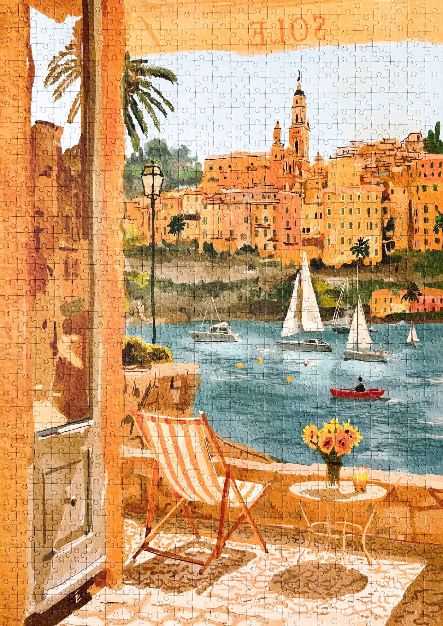 Piecely Menton France Puzzle, 1000 Teile