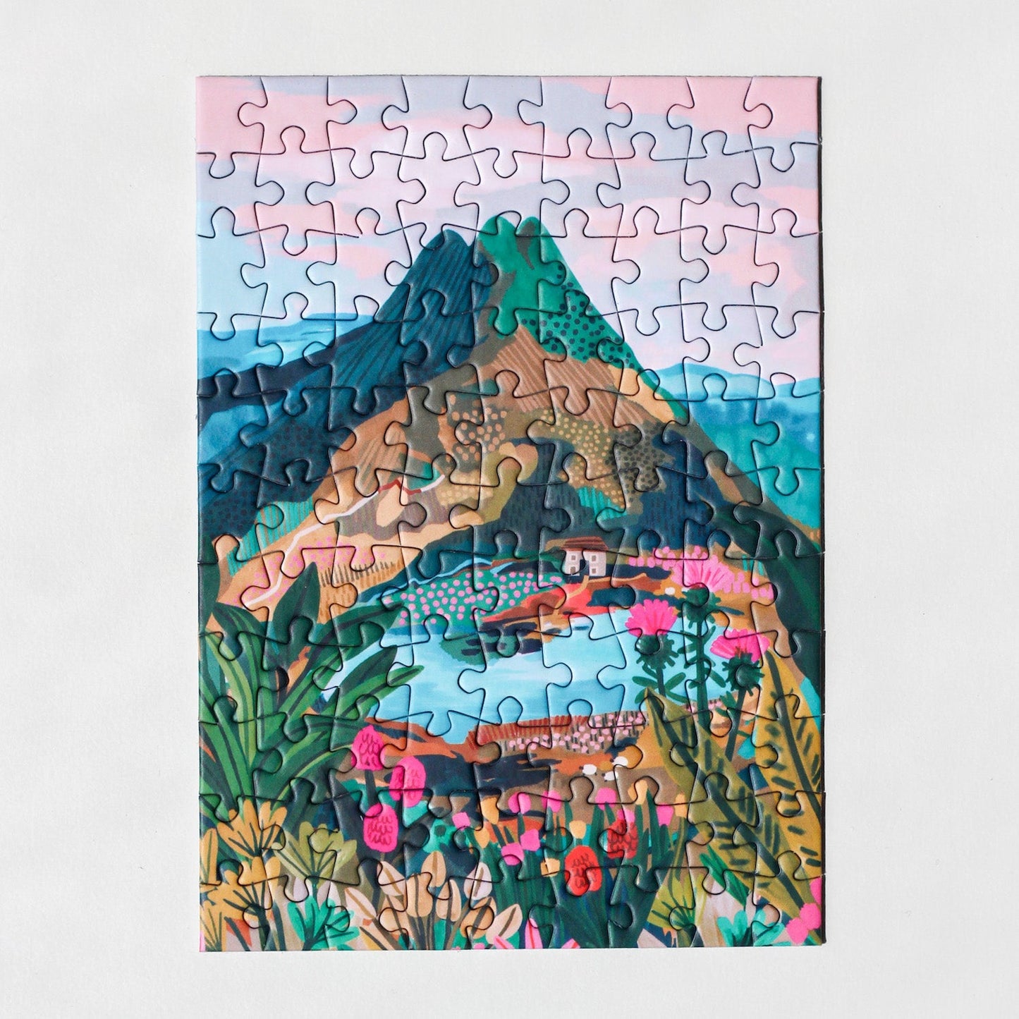 99-teiliges Snowdonia Minipuzzle für Erwachsene, das den Berg Snowdon im Snowdonia Nationalpark in Wales zeigt. 