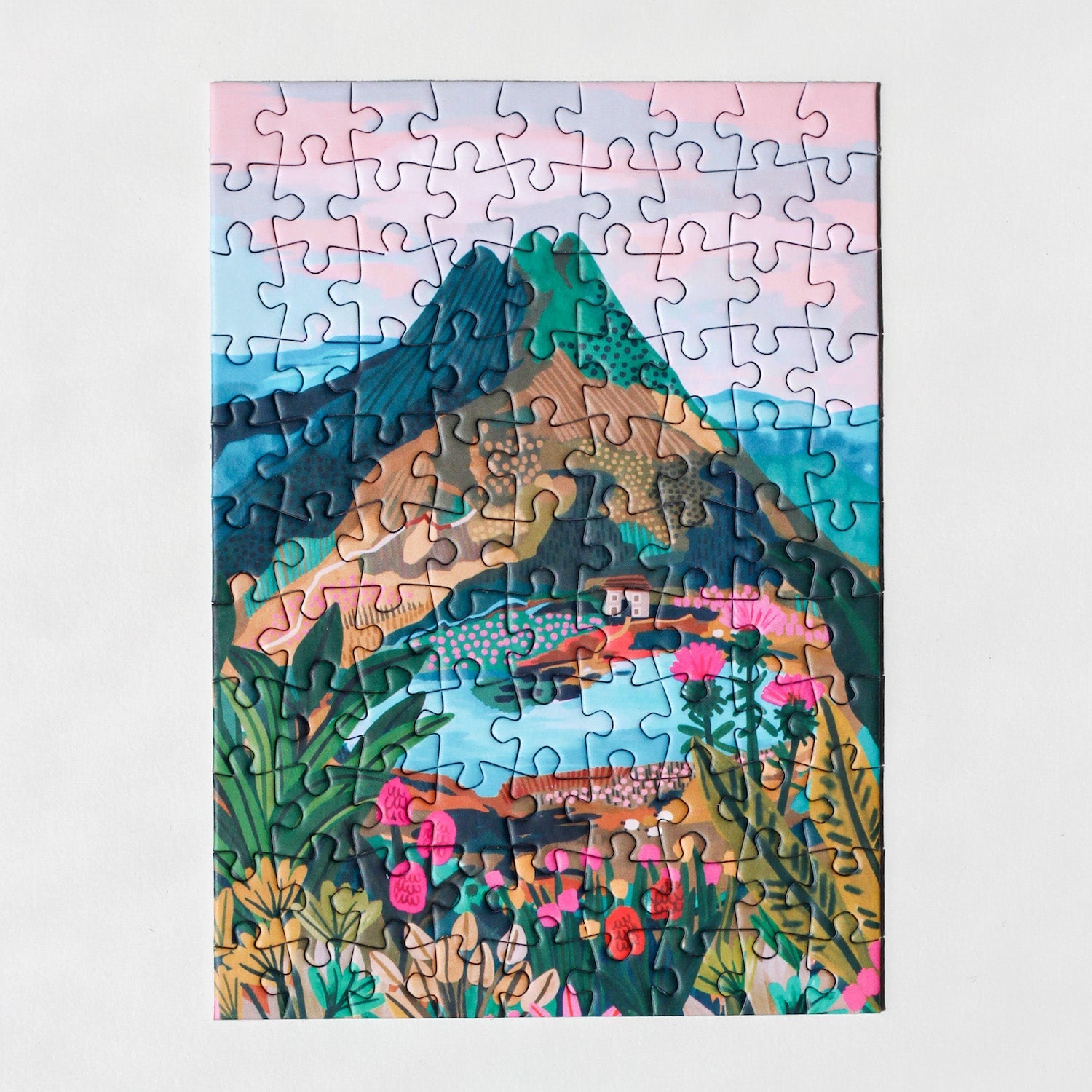 99-teiliges Snowdonia Minipuzzle für Erwachsene, das den Berg Snowdon im Snowdonia Nationalpark in Wales zeigt. 