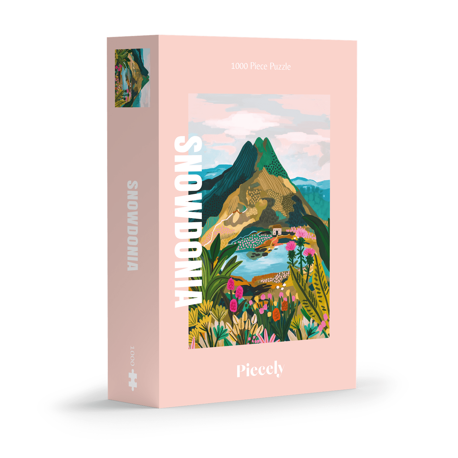 1000-teiliges plastikfreies Puzzle für Erwachsene, das den Mount Snowdon im Snowdonia Nationalpark zeigt.