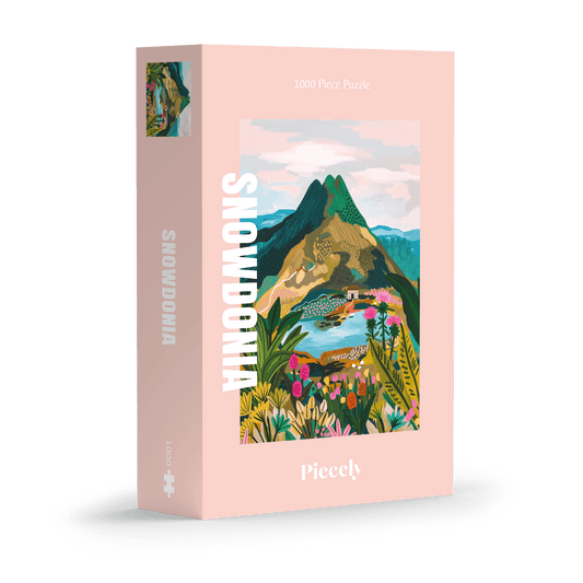 1000-teiliges plastikfreies Puzzle für Erwachsene, das den Mount Snowdon im Snowdonia Nationalpark zeigt.